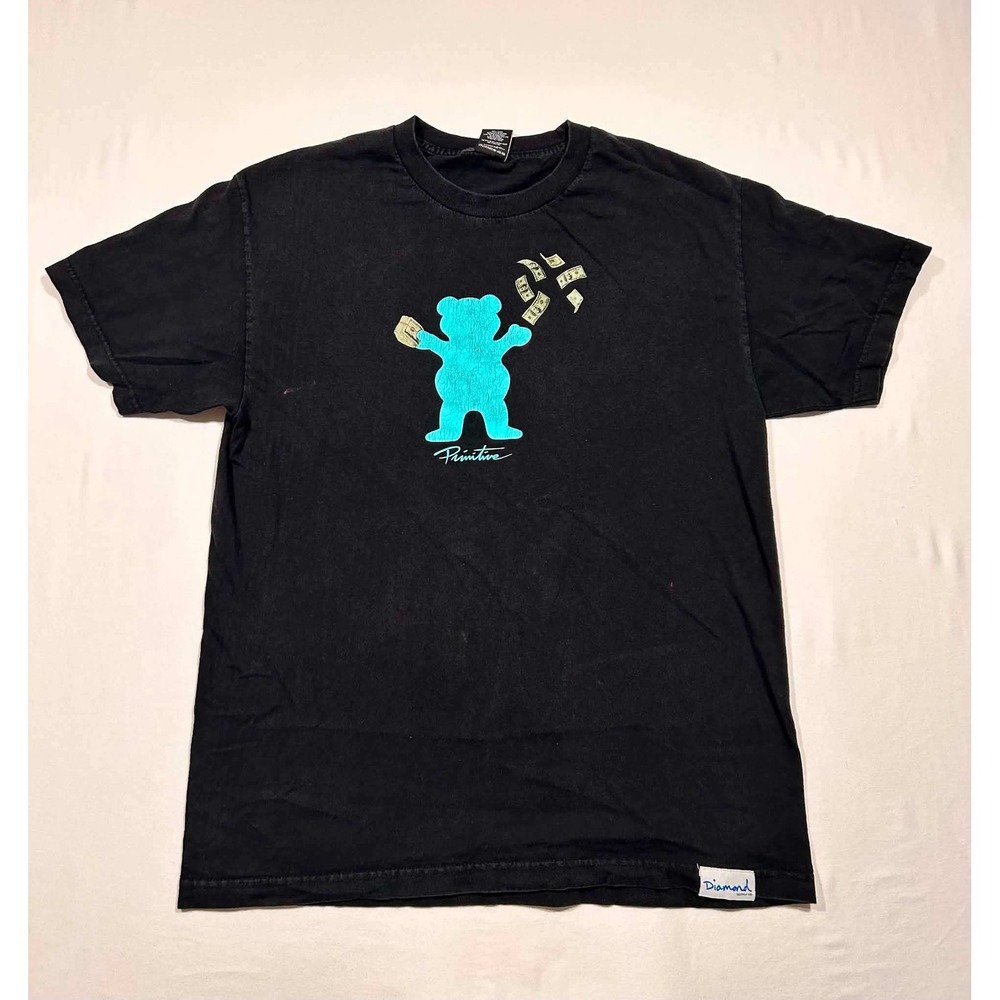 Primitive Diamond Supply Co Grizzly Bear Money T-Shirt Mens Large Black Skate